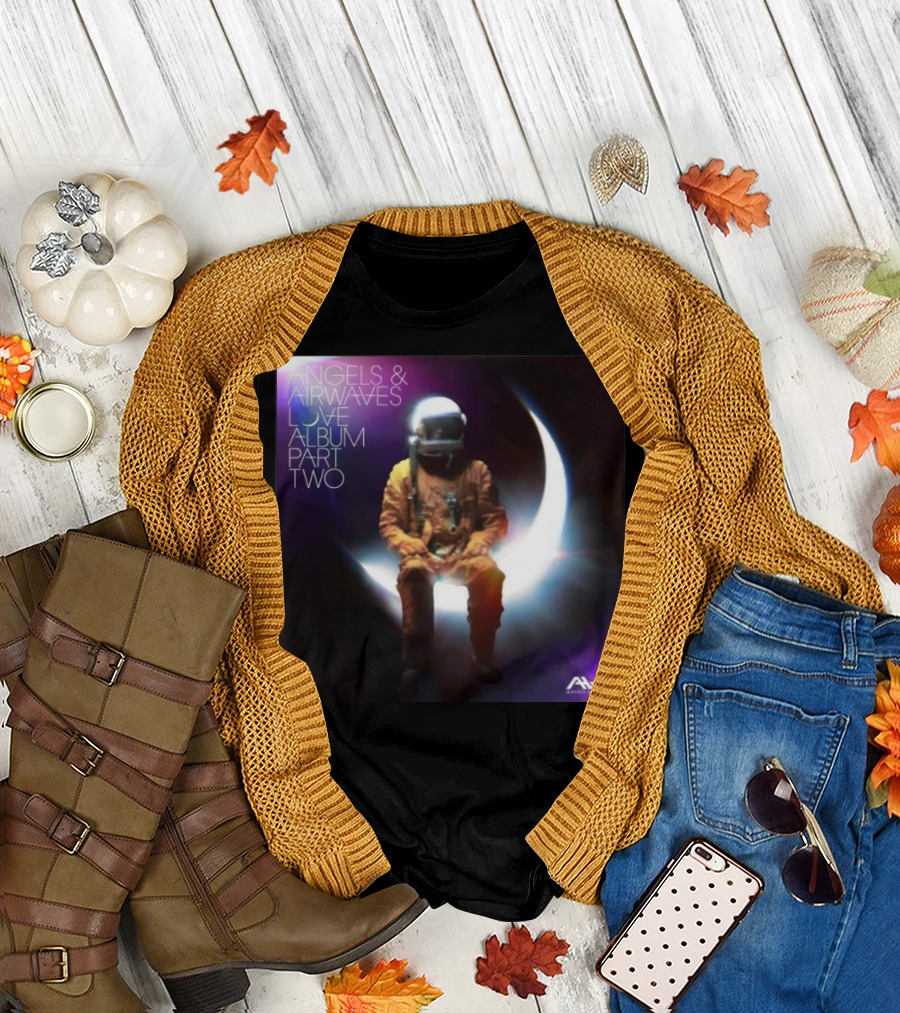Angels and Airwaves Love Album Part Two Blink 182 Astronaut Crescent Moon AVA T-Shirt