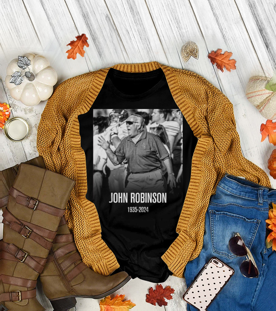 Legendary John Robinson USC Football Head Coach 1935-2024 T-Shirt