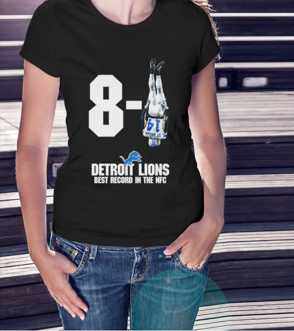 Detroit Lions 8-1 Amon-Ra St. Brown Headstand Best Record In NFC T-Shirt