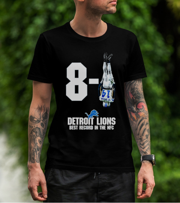 Detroit Lions 8-1 Amon-Ra St. Brown Headstand Best Record In NFC T-Shirt