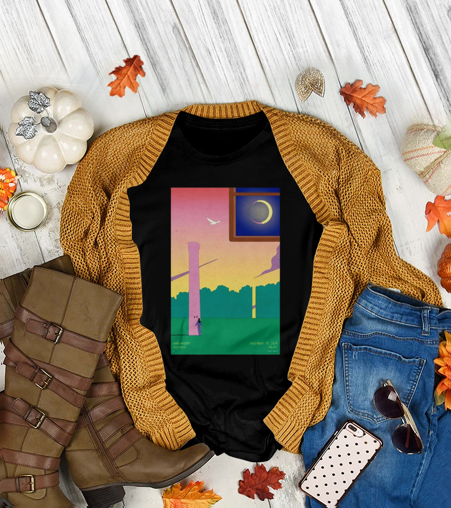 Khruangbin Alcatraz Milan Italy November 11 2024 Moon Eclipse T-Shirt