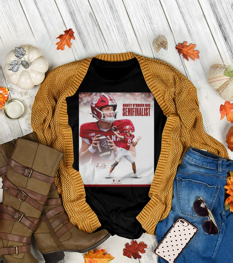 Davey O'Brien Award Indiana Hoosiers Semifinalist Signature Football Photo T-Shirt