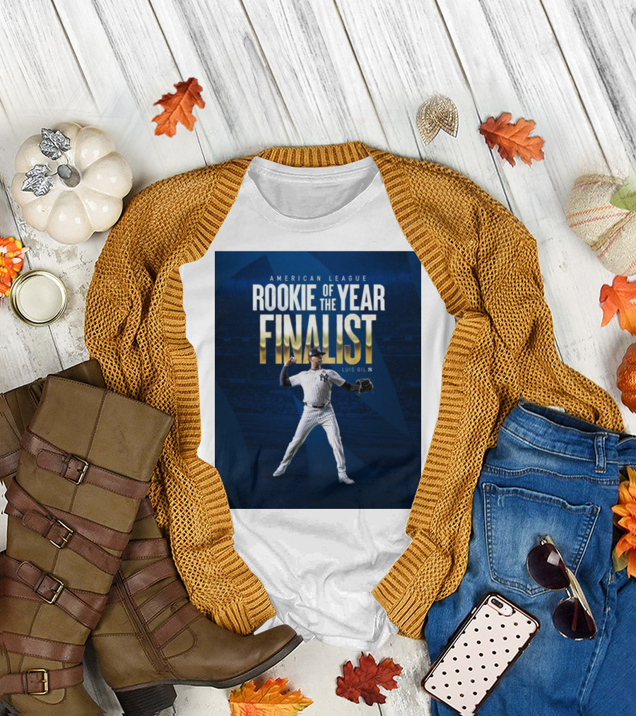 American League Rookie of the Year Finalist Luis Gil New York Yankees T-Shirt