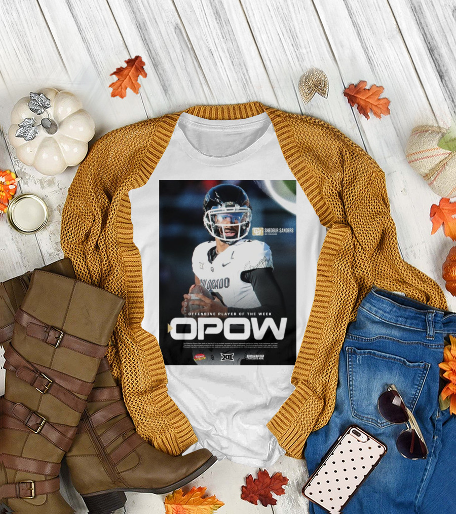 OPOW Offensive Player of the Week Shedeur Sanders Colorado Buffaloes Big 12 T-Shirt