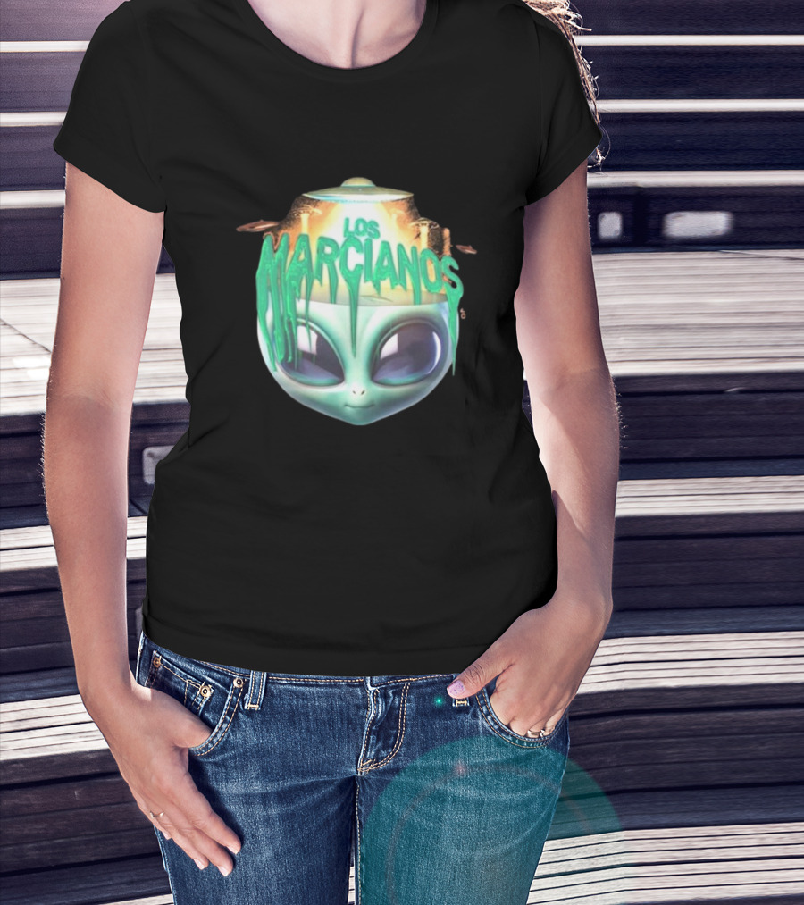 Los Marcianos Alien Head Universal Music Merch T-Shirt