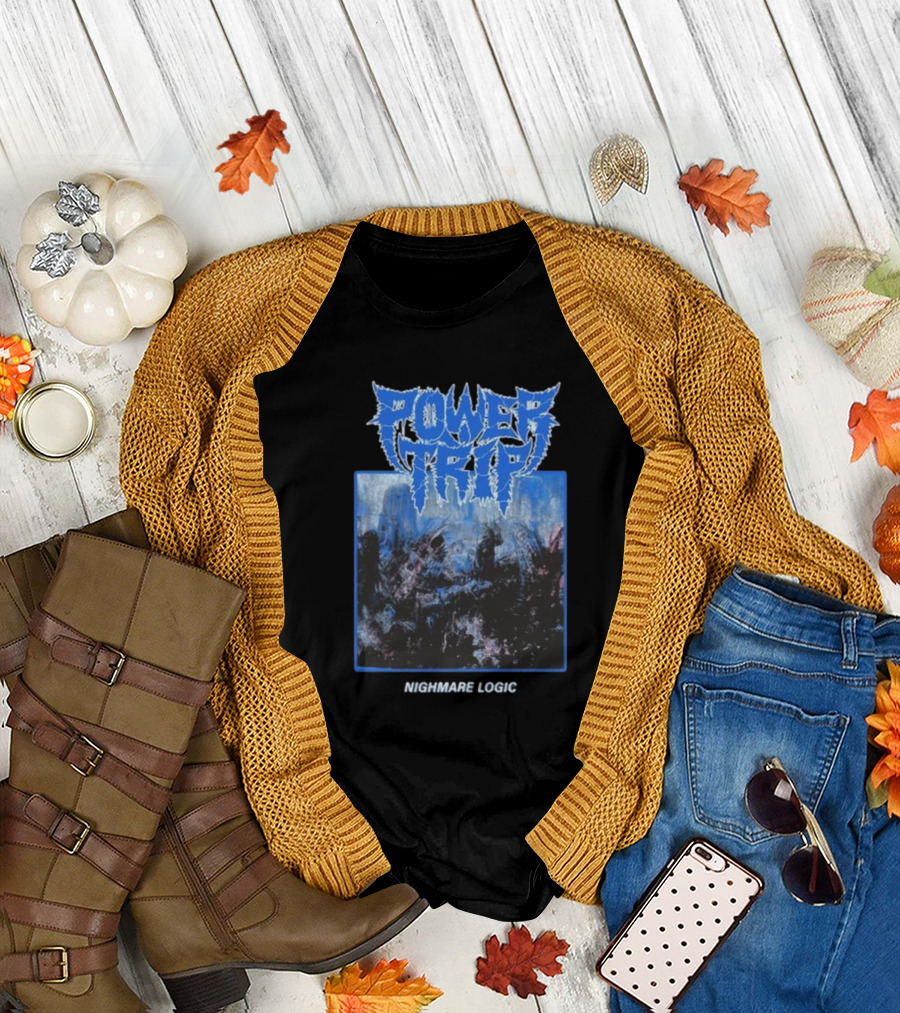 Power Trip Nightmare Logic Album Cover T-Shirt