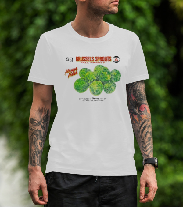 Sweetgreen X MNTGE Brussels Sprouts Fall Harvest Always Fresh Los Angeles California T-Shirt