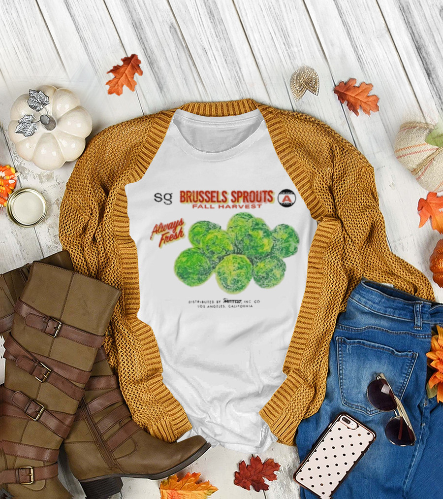 Sweetgreen x MNTGE Brussels Sprouts Fall Harvest Always Fresh Los Angeles California T-Shirt