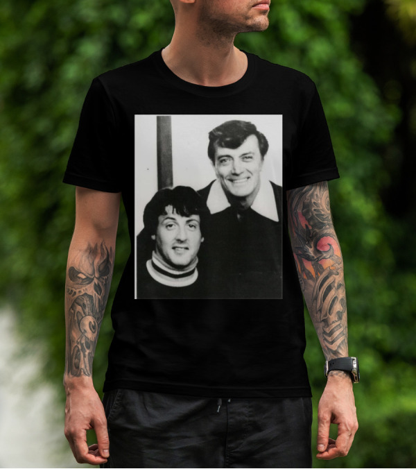 Frank Frazetta And Sylvester Stallone Visit Frazetta Estate For Painting Commission T-Shirt