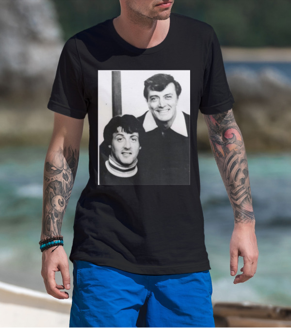 Frank Frazetta And Sylvester Stallone Visit Frazetta Estate For Painting Commission T-Shirt