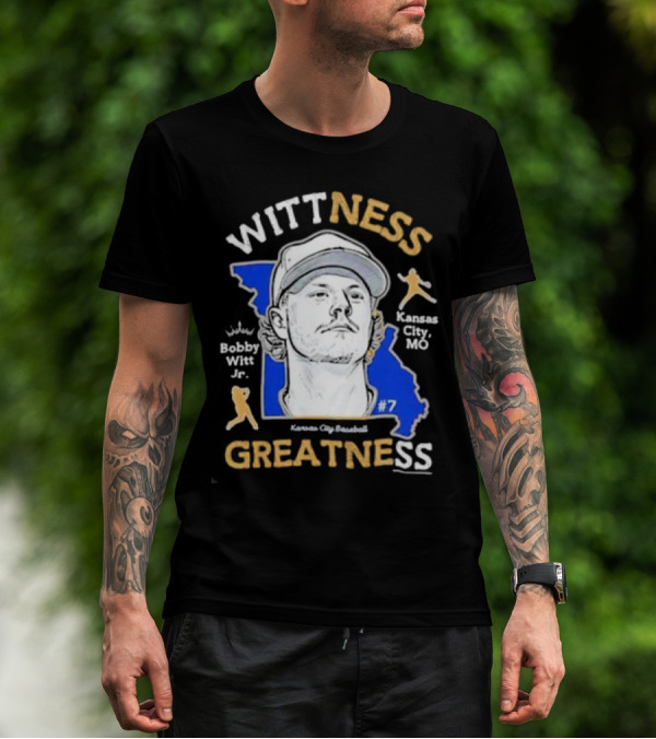 Wittness Greatness Bobby Witt Jr. Kansas City Baseball #7 Kansas City MO T-Shirt