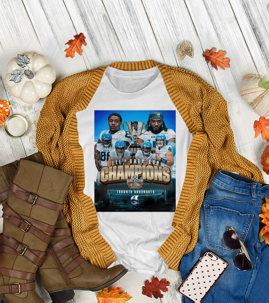 Toronto Argonauts 111th Grey Cup Champions Football Victory T-Shirt