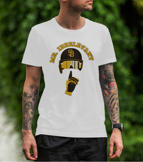 Mr Irrelevant SD Baseball Helmet And Finger Gesture T-Shirt
