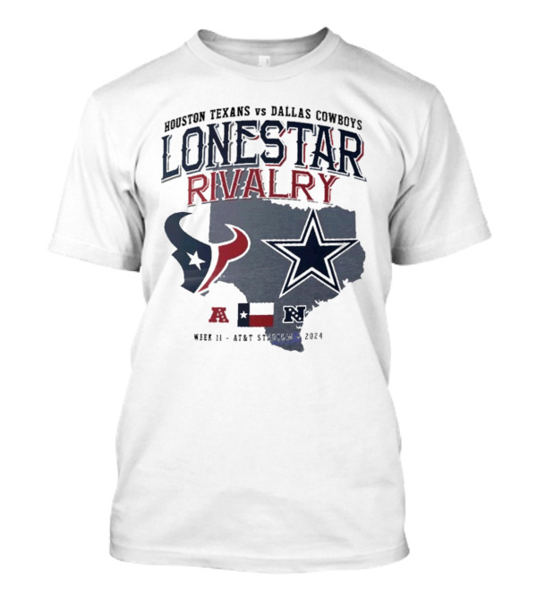 Houston Texans Vs Dallas Cowboys Lonestar Rivalry Week 11 AT&T Stadium T-Shirt