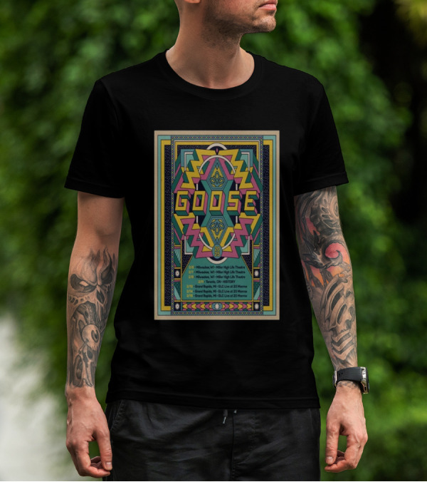 Goose Tour Winter 2025 Milwaukee Toronto Grand Rapids 2/6-2/14 Miller High Life Theatre 20 Monroe Hall T-Shirt