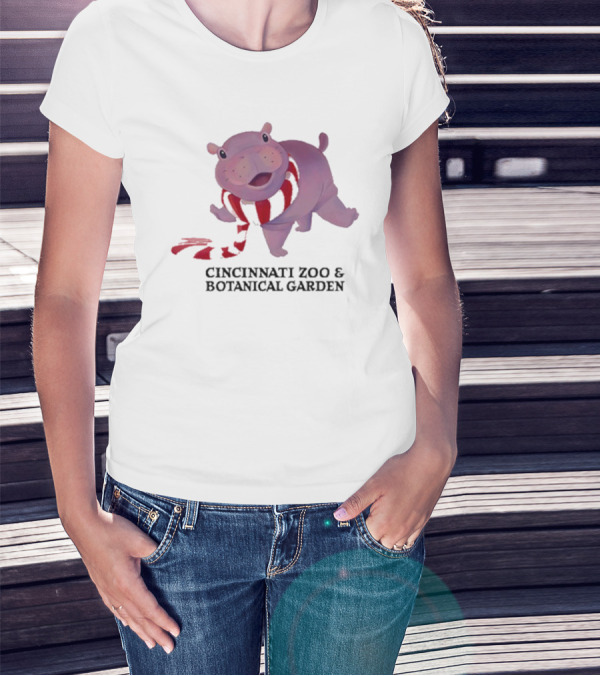 Cincinnati Zoo And Botanical Garden Holiday Scarf Fiona T-Shirt