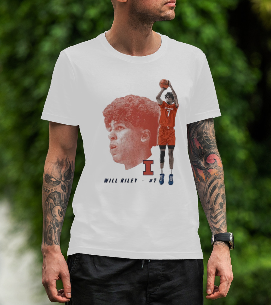 Will Riley #7 Illinois Fighting Illini Big Ten Iconic T-Shirt
