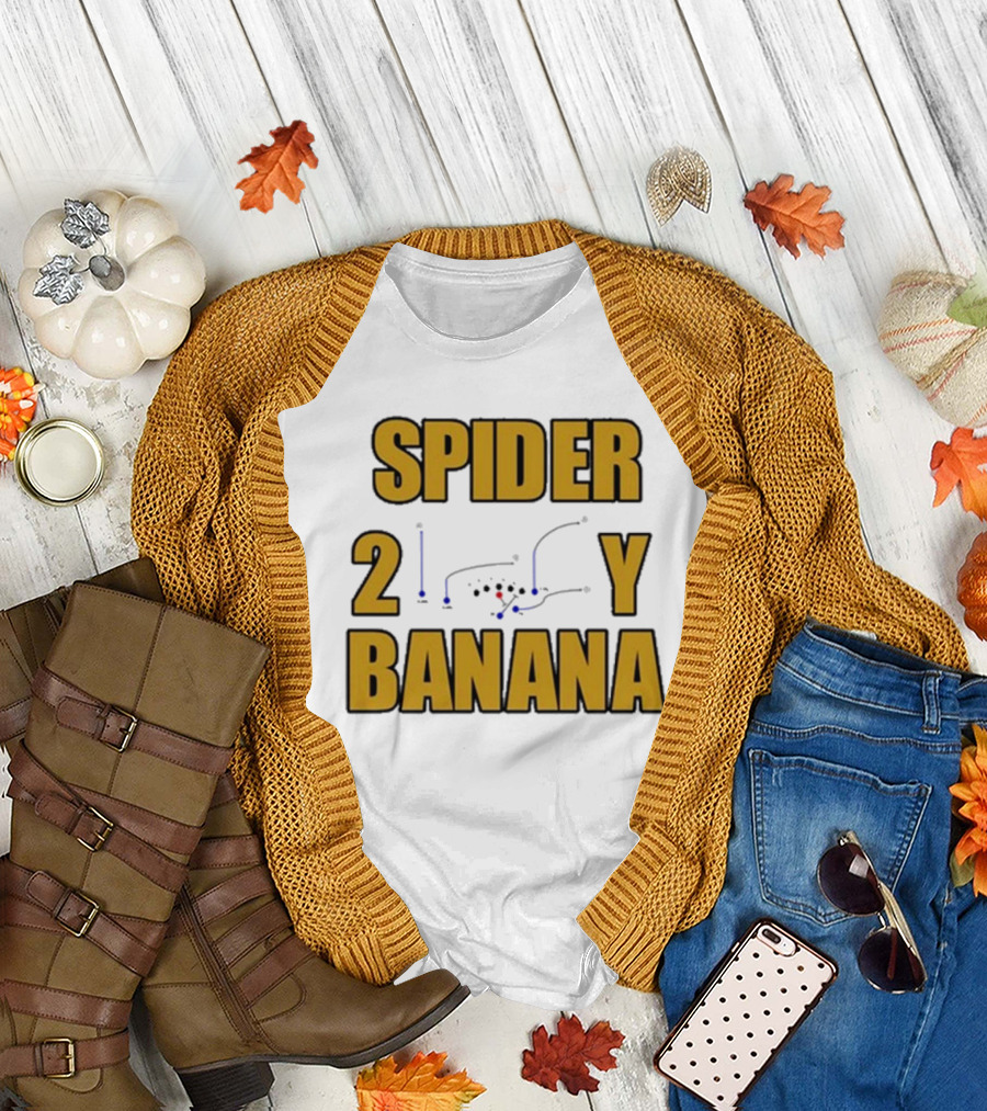Spider 2Y Banana Football Play Diagram Jon Gruden T-Shirt