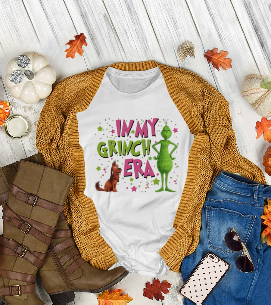 In My Grinch Era Merry Christmas 2024 Grinch and Max T-Shirt