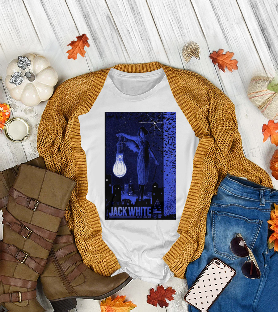 Jack White and His Three Bats San Antonio Paper Tiger November 15 T-Shirt
