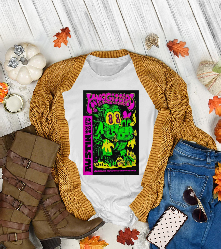 King Gizzard And The Lizard Wizard Germania Insurance Amphitheater Austin November 15 T-Shirt