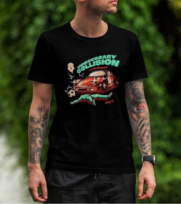 Unnecessary Collision Allegory 90’s Delinquent Soccer Crash T-Shirt