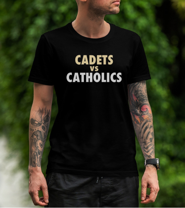 Cadets Vs. Catholics New Orleans Saints NFL Showdown T-Shirt