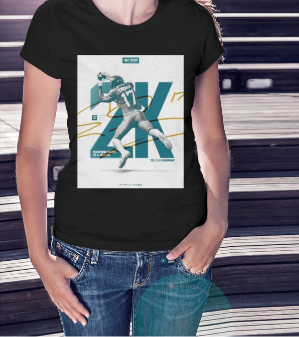 Jacksonville Jaguars TE Evan Engram 2K Receiving Yards As A Jaguar T-Shirt