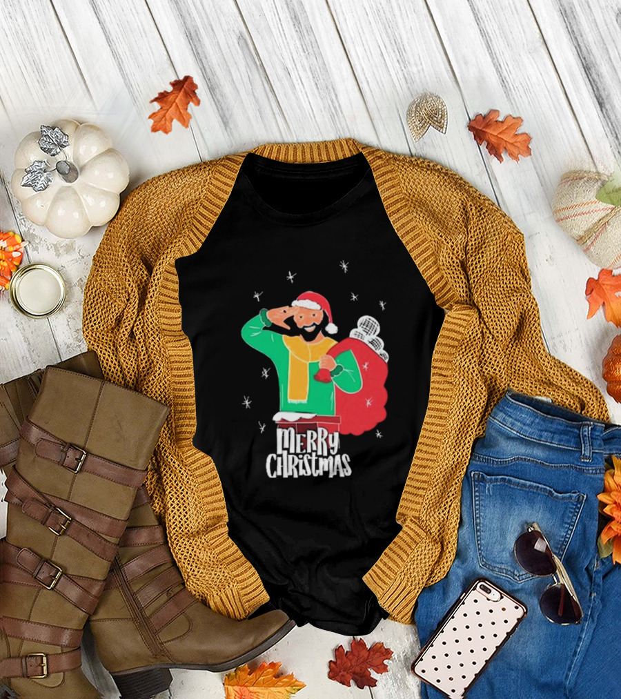 Merry Christmas Santa with Bag Jb Gill Christmas Collection 2024 Paint T-Shirt