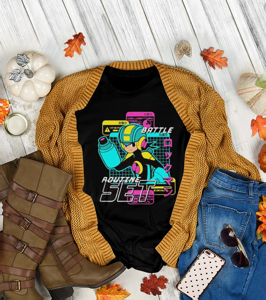Mega Man EXE Battle Routine Set Virus EXE Control T-Shirt
