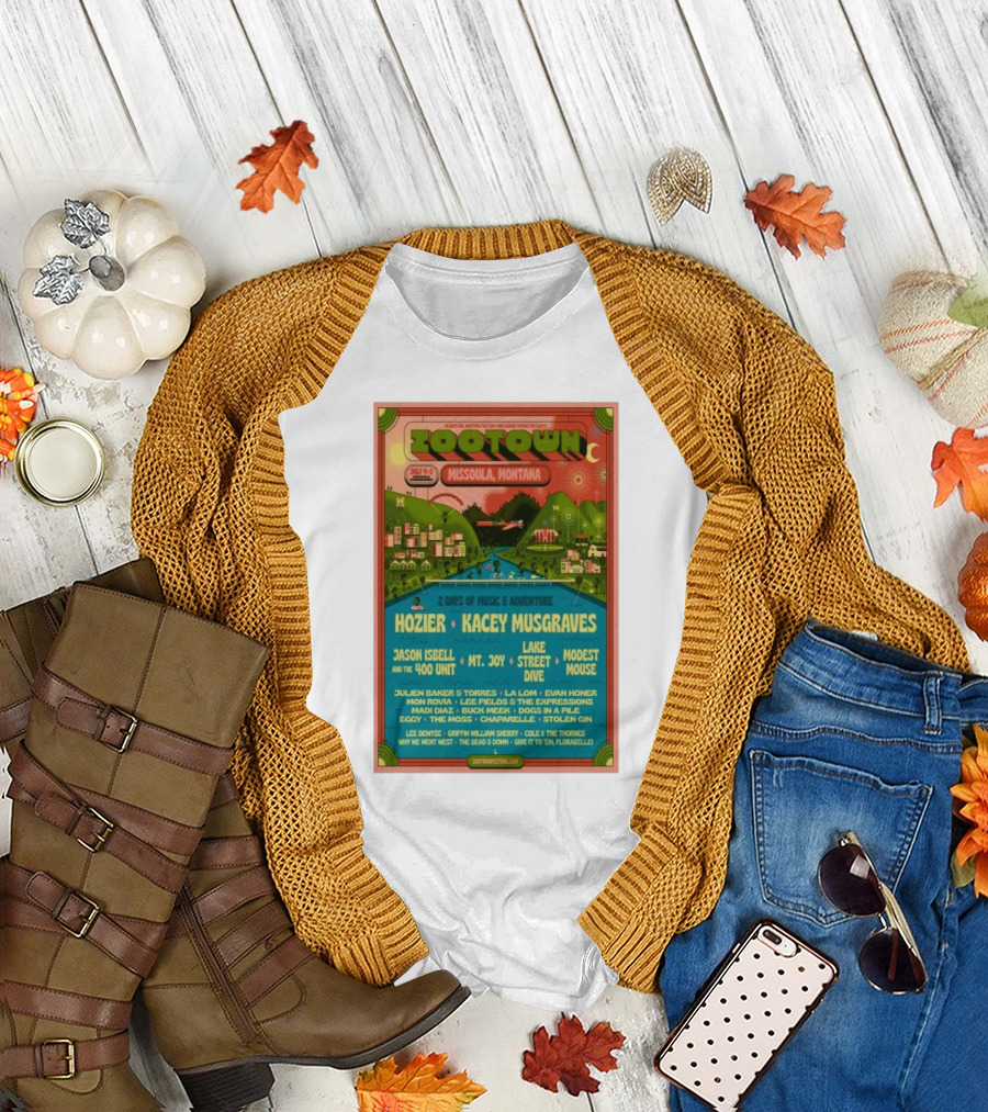 Zootown Missoula Montana Hozier Kacey Musgraves 2025 Music Adventure Event T-Shirt