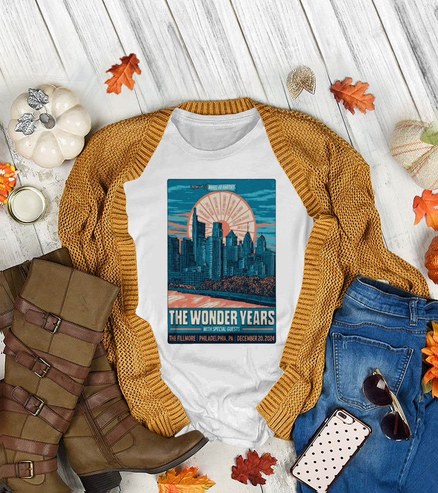 The Wonder Years Tour The Fillmore Philadelphia PA with Wheel of Rarities December 20 T-Shirt