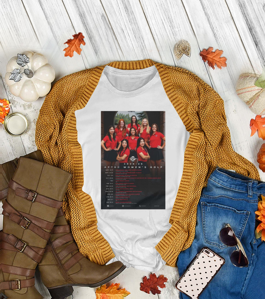 Aztec Women's Golf 2024-25 Schedule San Diego State Feb 24-25 The Causeway Invitational T-Shirt