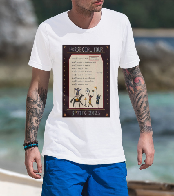HORSEGIRL TOUR SPRING 2025 CHICAGO PHILADELPHIA WASHINGTON RICHMOND RALEIGH WASHINGTON BROOKLYN ICONIC SYMBOLS BANDING TOGETHER T-Shirt