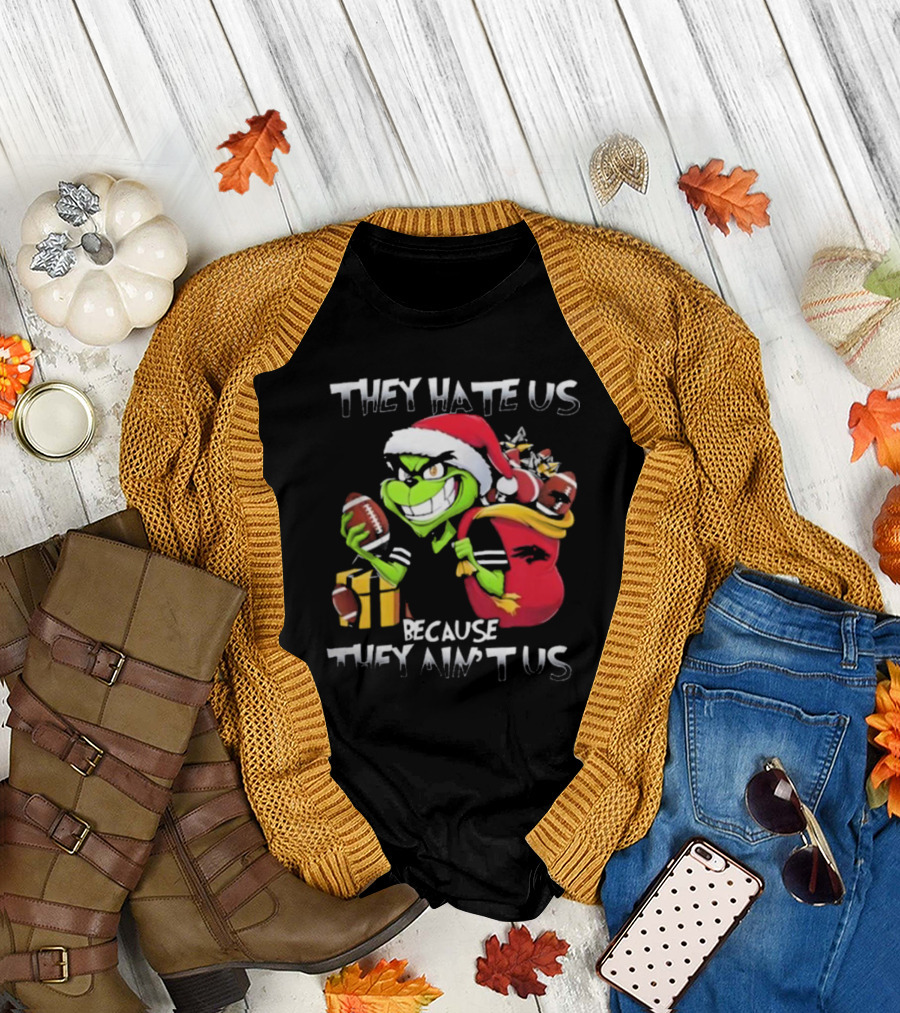 They Hate Us Because They Ain’t Us Grinch Nevada Wolf Pack Christmas Football T-Shirt