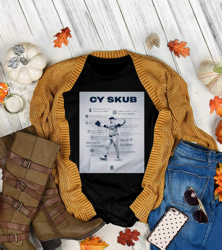Detroit Tigers Unanimous Cy Skub Jakob Matt Stewart Cy Young Skub Era T-Shirt