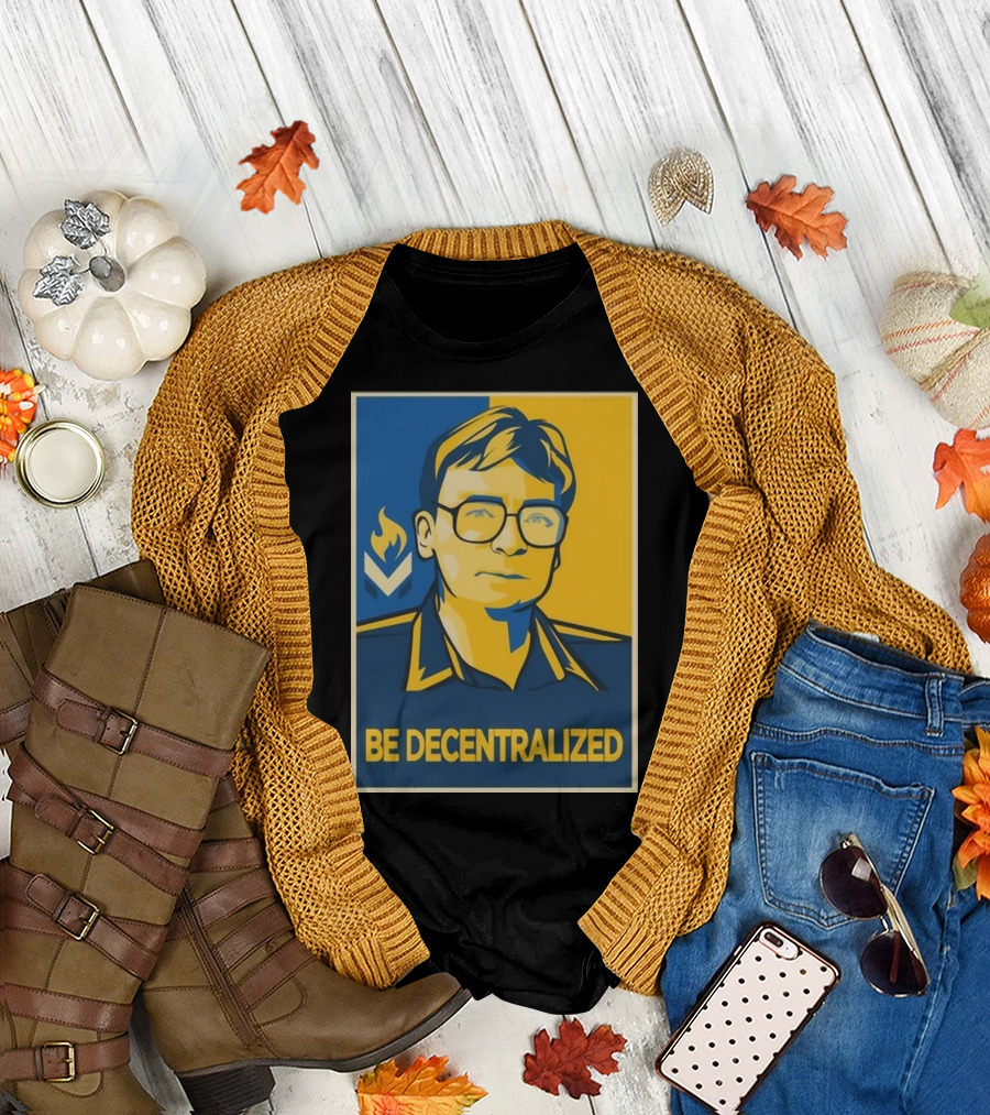 Be Decentralized Mises Hoppe Retro Paint Inspiration T-Shirt