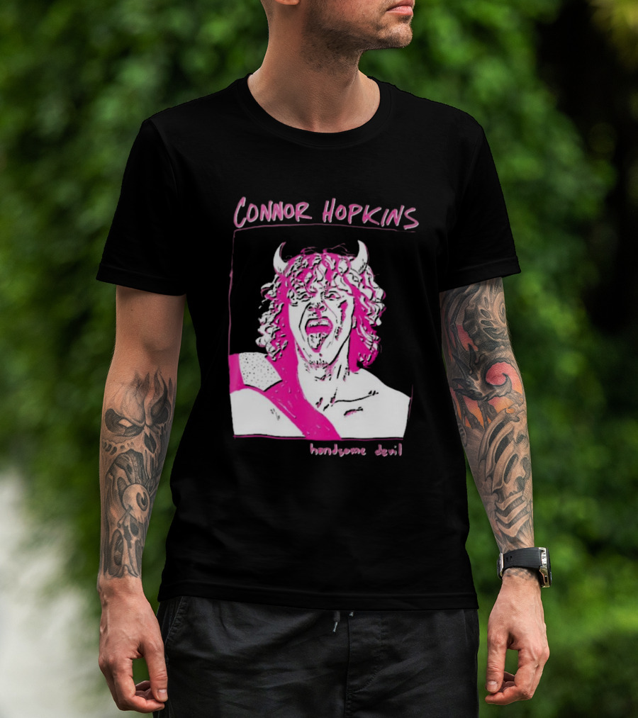 Connor Hopkins Handsome Devil Pink Horned T-Shirt