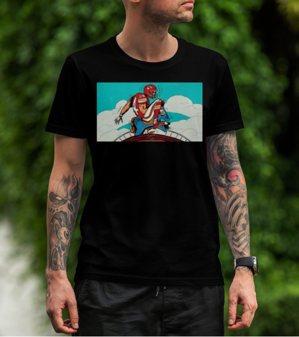 Kansas City Chiefs Vs. Denver Broncos Game-Day Matchup Sky Battle T-Shirt