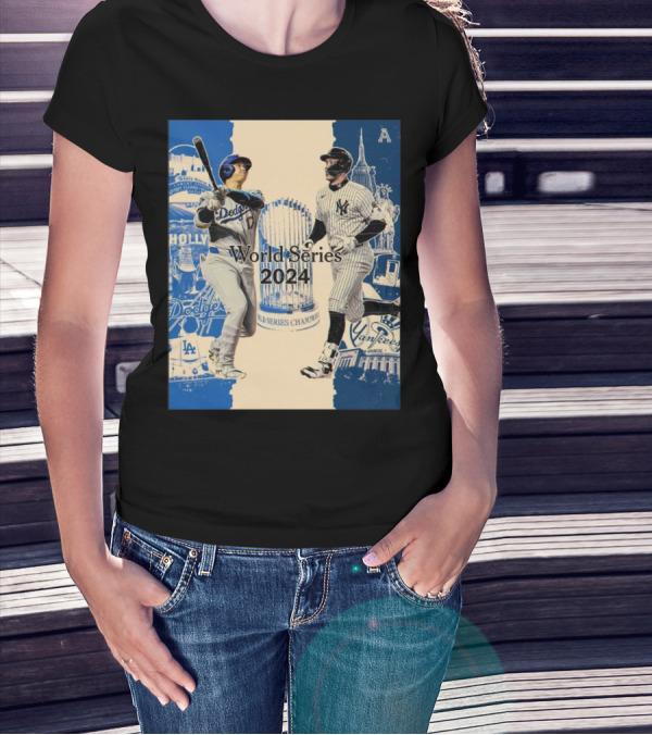 World Series 2024 Los Angeles Dodgers New York Yankees Championship Showdown T-Shirt