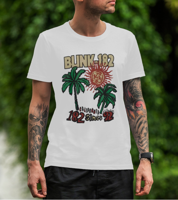 Blink-182 California 182 Since 92 Sun Palm Trees T-Shirt