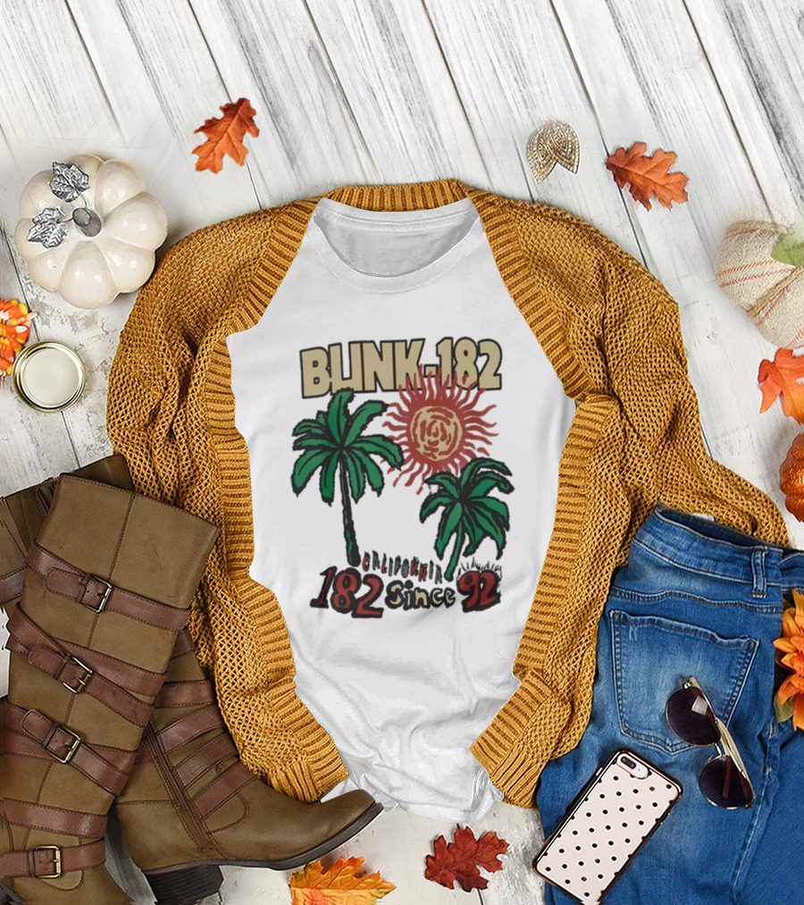 Blink-182 California 182 Since 92 Sun Palm Trees T-Shirt