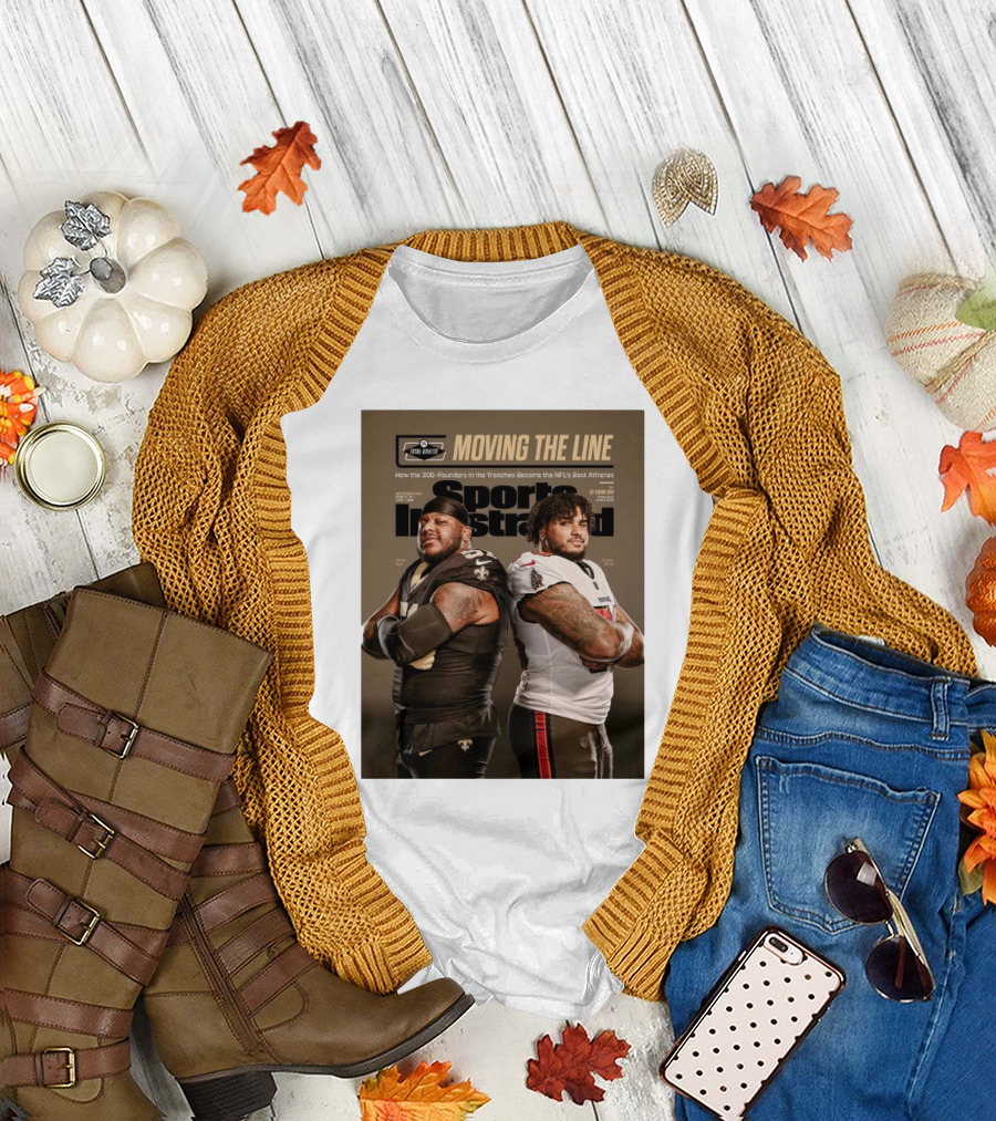 Cesar Ruiz Tristan Wirfs Sports Illustrated Moving the Line NFL's Best Athletes 300-Pounders in the Trenches T-Shirt