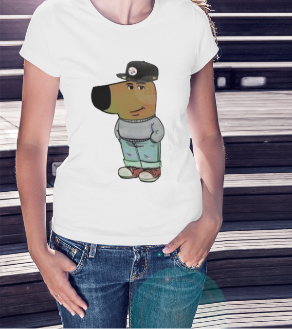 Pittsburgh Steelers NFL Chill Guy Dog Cartoon T-Shirt