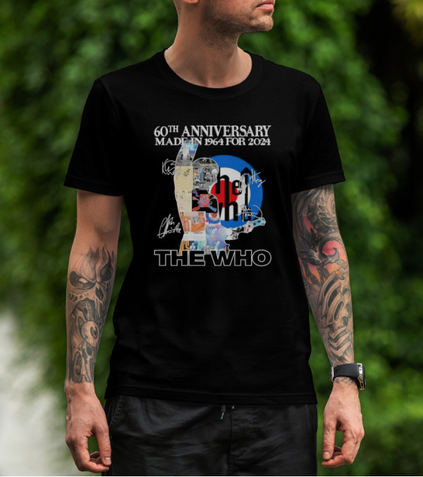 The Who 60th Anniversary Made In 1964 For 2024 Signatures Collage T-Shirt