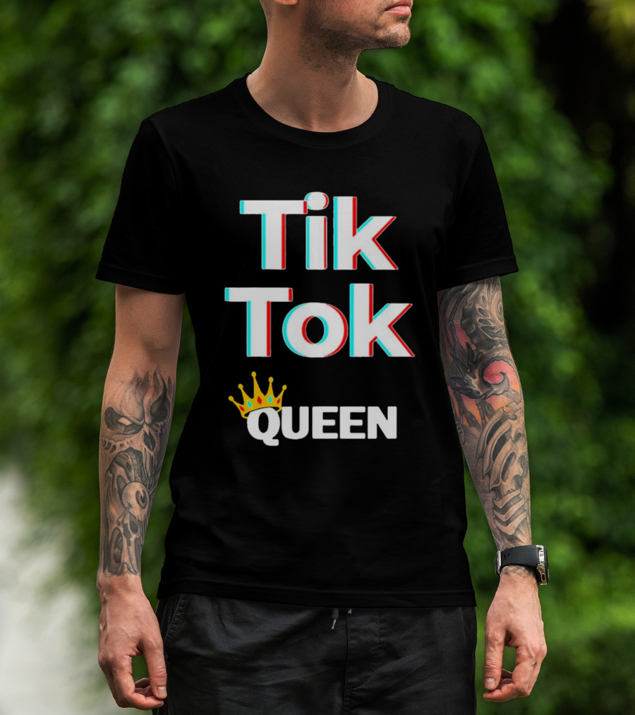 Tik Tok Queen Crown Social Media Video Meme T-Shirt