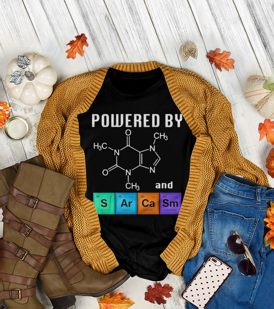 Powered By Caffeine and Sarcasm Elements T-Shirt