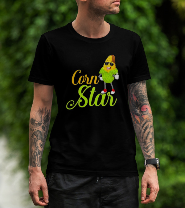 Corn Star Barnyard Harvest Rancher Farming Barn Cattle T-Shirt