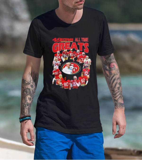 49ers All Time Greats Signatures San Francisco Legends T-Shirt