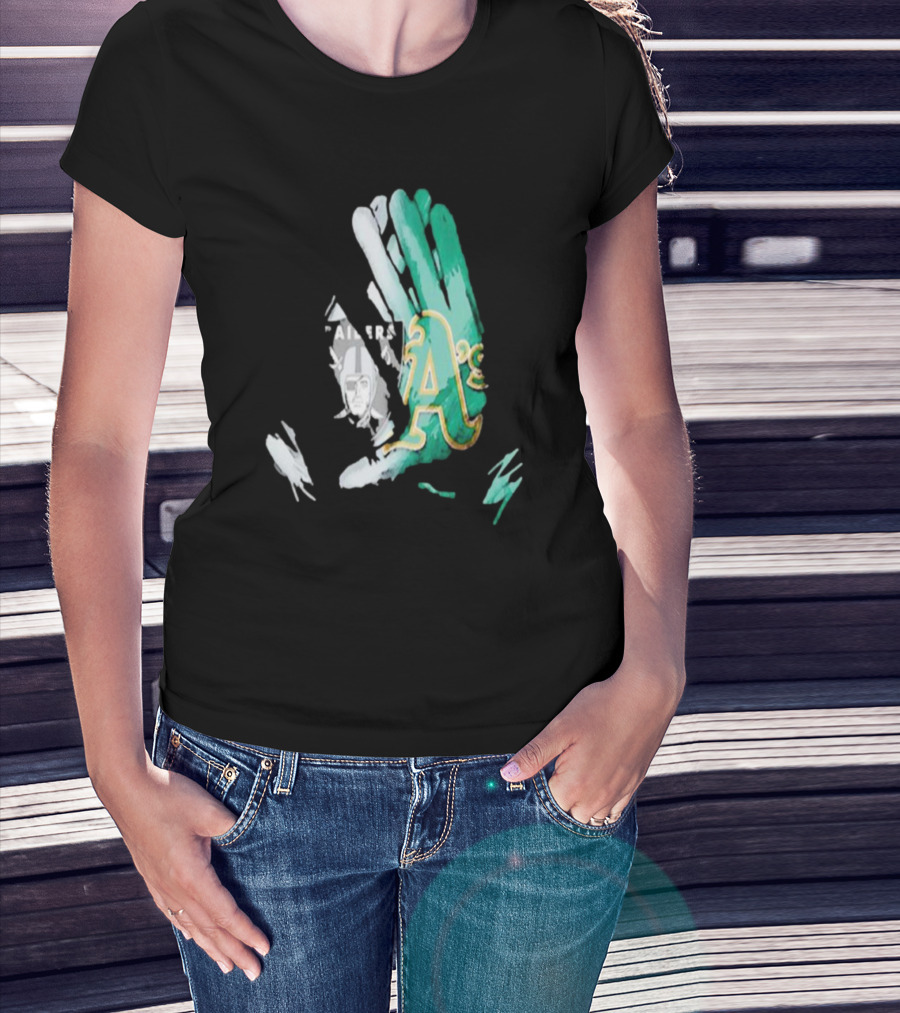 Las Vegas Raiders Oakland Athletics Gloves Diamond Painting T-Shirt